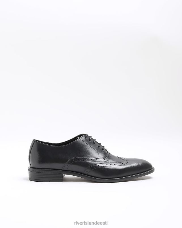 jalatsid must mehed River Island brogue derby kingad 44TLL2809