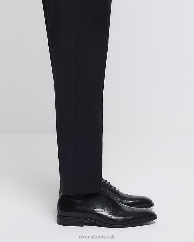 jalatsid must mehed River Island brogue derby kingad 44TLL2809