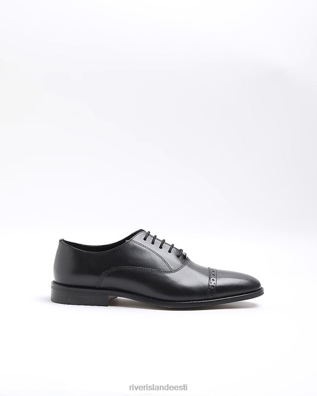 jalatsid must mehed River Island nahast brogue oxfordi kingad 44TLL5830