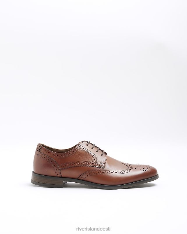 jalatsid pruun mehed River Island nahast brogue derby kingad 44TLL5802