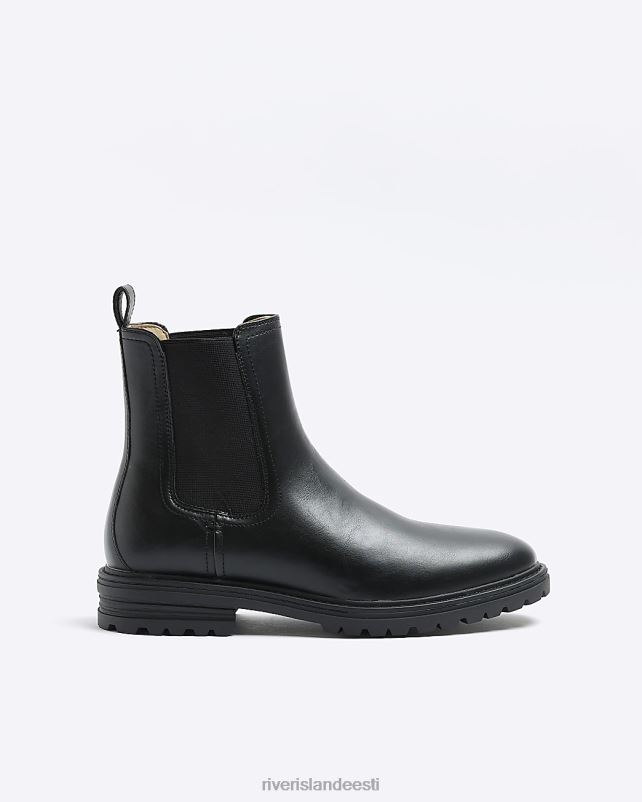 jalatsid must mehed River Island laiad kunstnahast chelsea saapad 44TLL5637