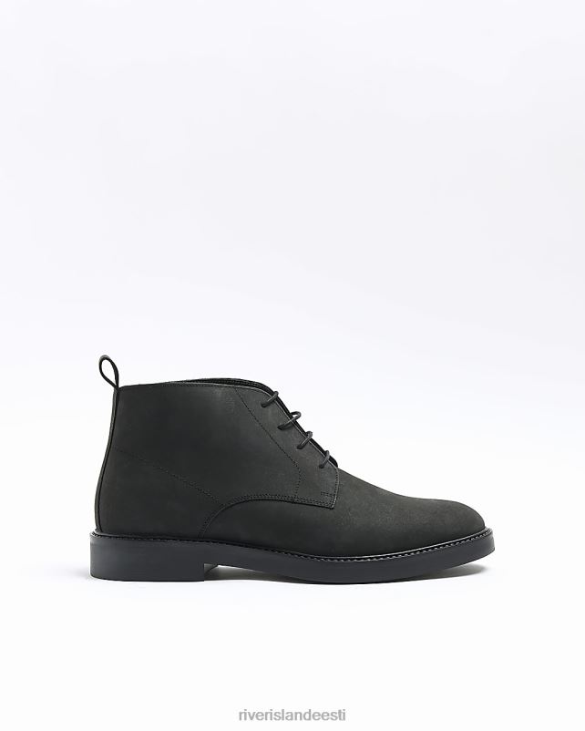 jalatsid must mehed River Island nööriga chukka saapad 44TLL2700