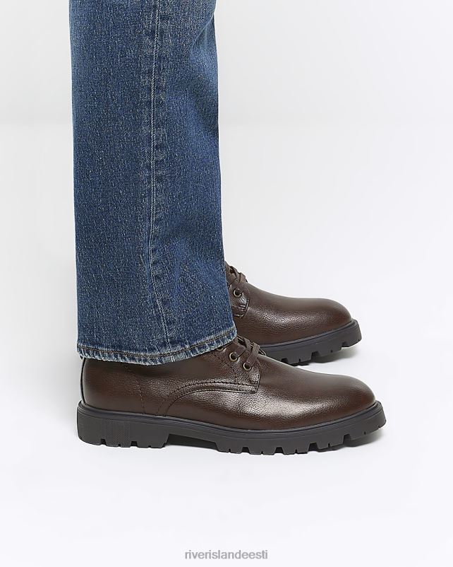 jalatsid pruun mehed River Island kunstnahast võitlussaapad 44TLL2752