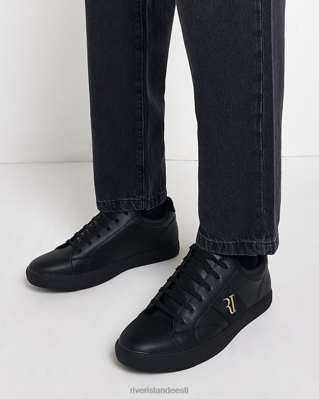 jalatsid must mehed River Island ri triibulised trenažöörid 44TLL3107