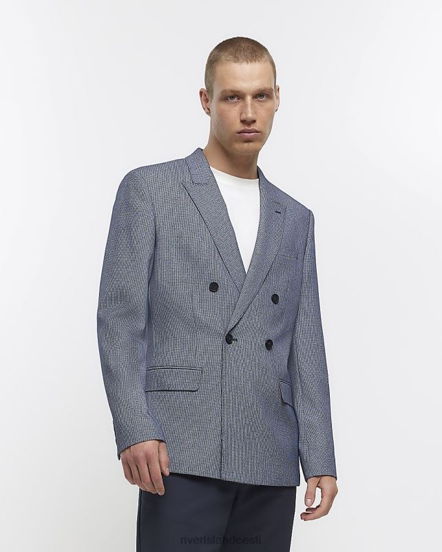 kehakate sinine mehed River Island tavalise sobivusega houndstooth bleiser 44TLL5681