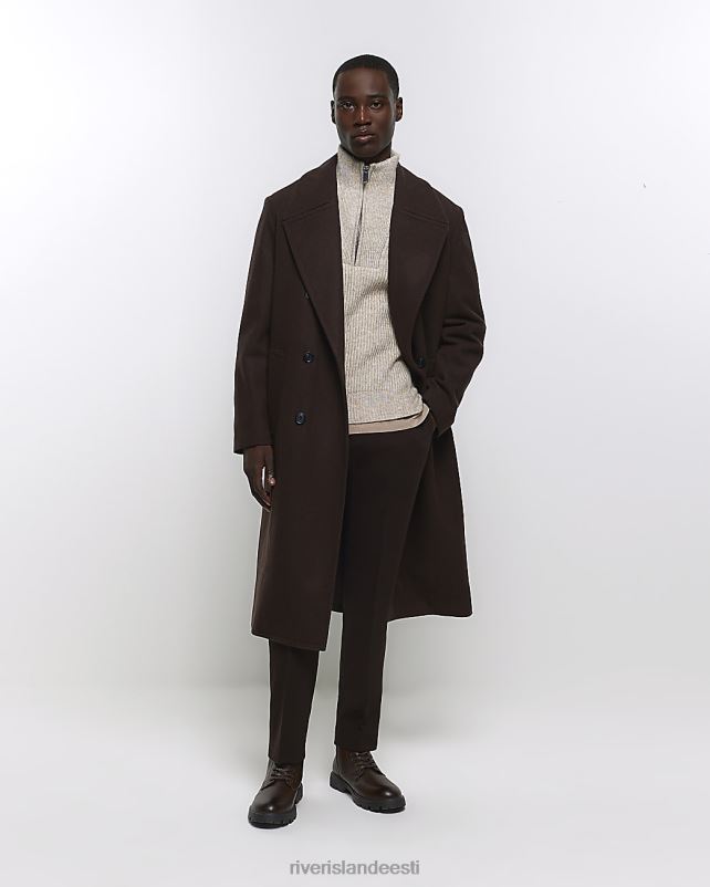 kehakate beež mehed River Island slim fit pehme ribilehtri džemper 44TLL2414