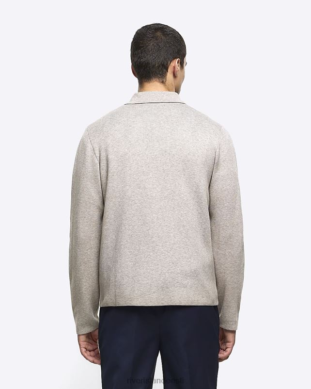 kehakate kivi mehed River Island slim fit kootud lukuga kardigan 44TLL2444