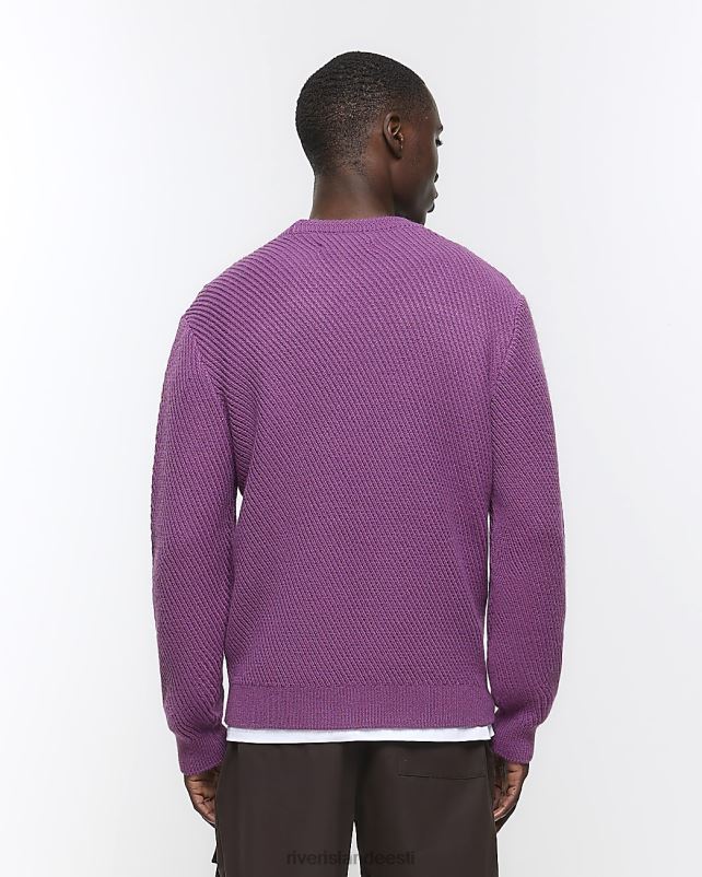 kehakate lilla mehed River Island tavalise sobivusega diagonaalpistega hüppaja 44TLL2622