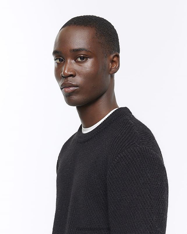 kehakate must mehed River Island tavalise sobivusega diagonaalpistega hüppaja 44TLL2621