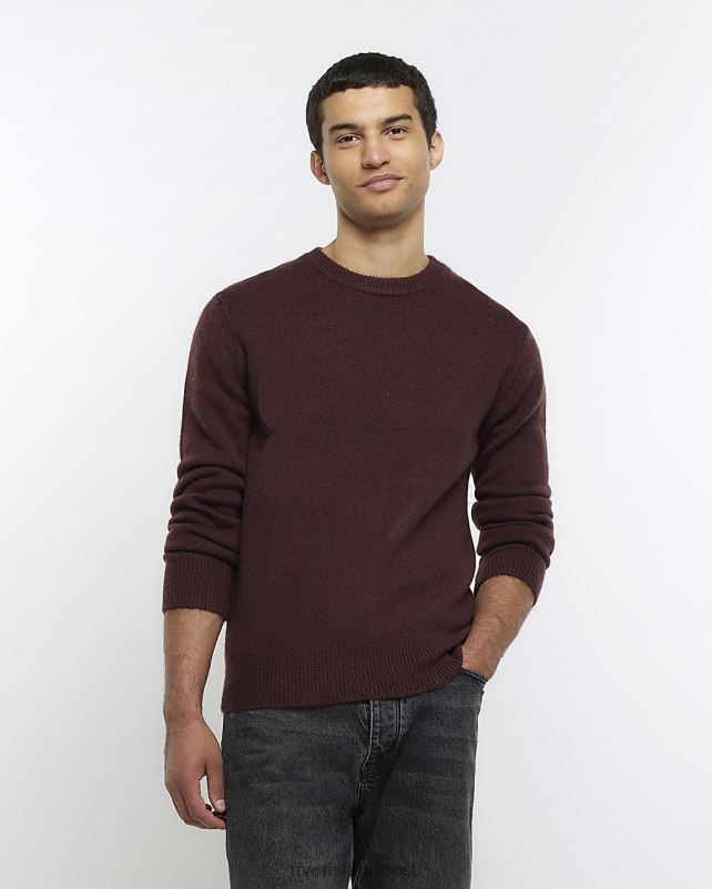 kehakate pruun mehed River Island pehme puudutusega kootud kampsun 44TLL5438