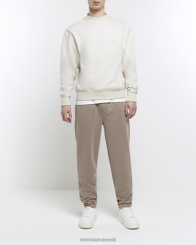 kehakate beež mehed River Island slim fit jersey jooksjad 44TLL2506