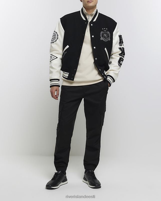 kehakate must mehed River Island slim fit cargo joggers 44TLL2343