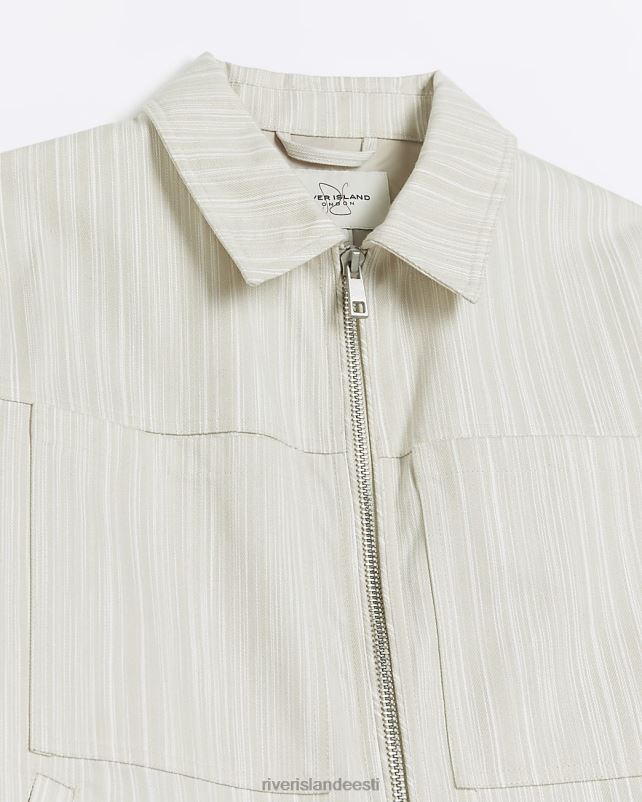 kehakate kreem mehed River Island tavalise istuvuse tekstuuriga harringtoni jope 44TLL5778