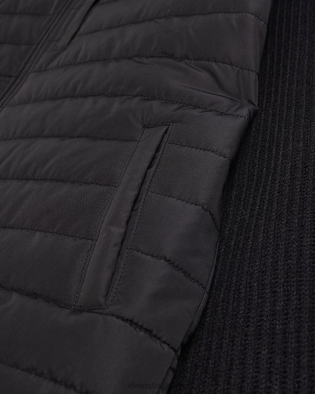 kehakate must mehed River Island tavalise sobivusega tepitud lukuga jope 44TLL5895