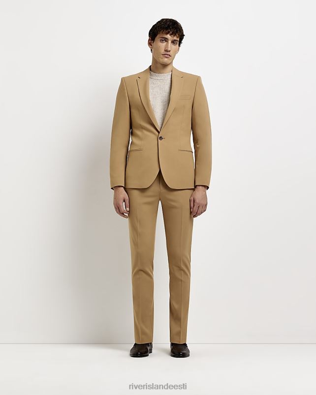 kehakate pruun mehed River Island super skinny fit ülikonna jope 44TLL2507