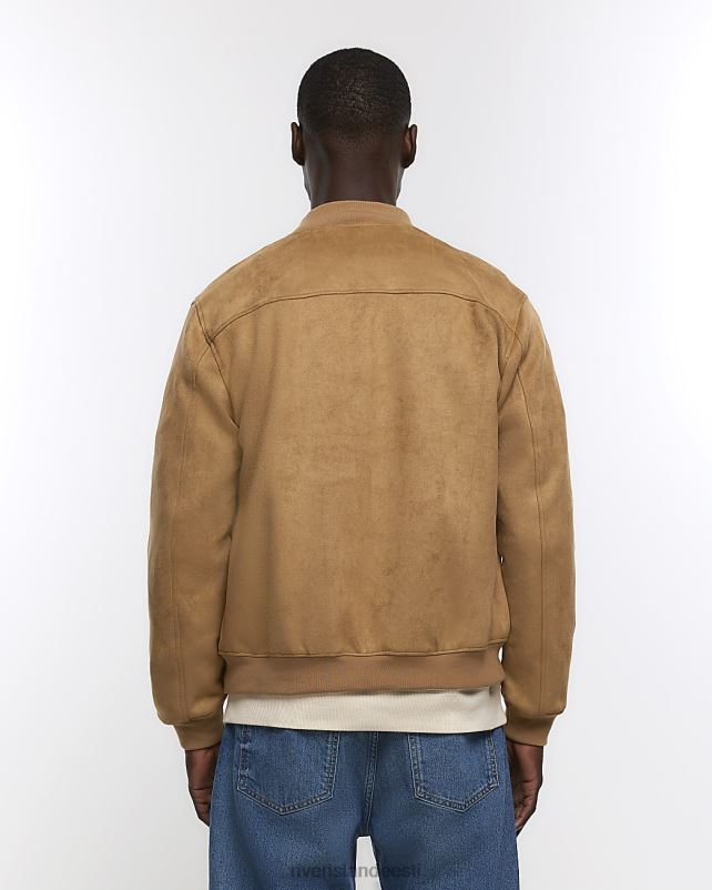 kehakate pruun mehed River Island tavaline istuv suedette bomber jope 44TLL2420
