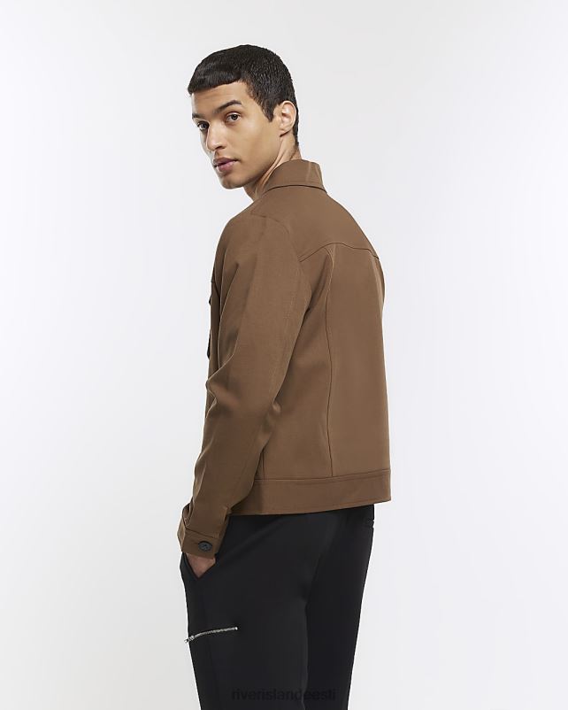 kehakate pruun mehed River Island tavalise sobivusega lääne jope 44TLL2384