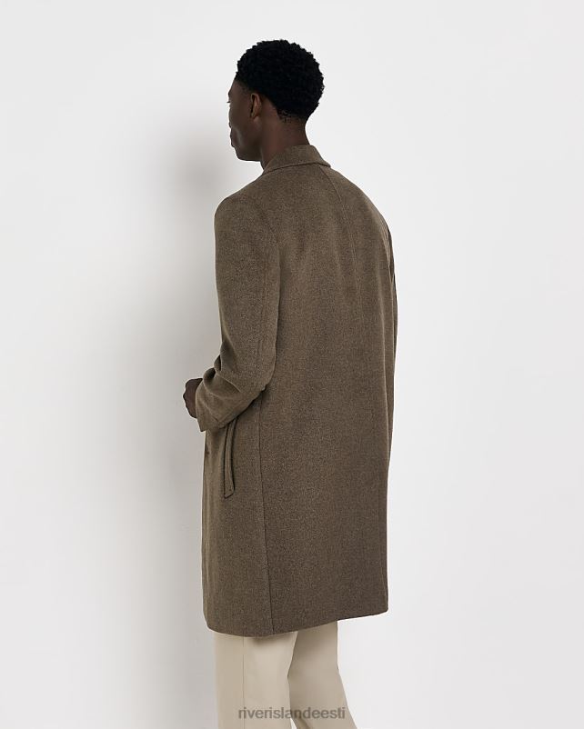 kehakate pruun mehed River Island toimne nööp läbi mantli 44TLL2453