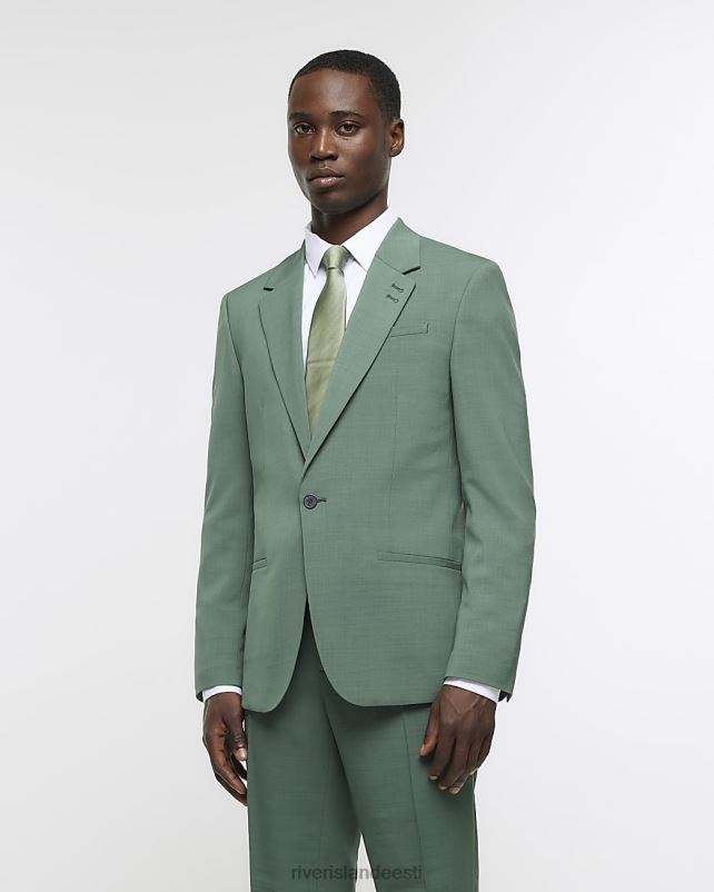 kehakate roheline mehed River Island slim fit ülikonna jope 44TLL5458