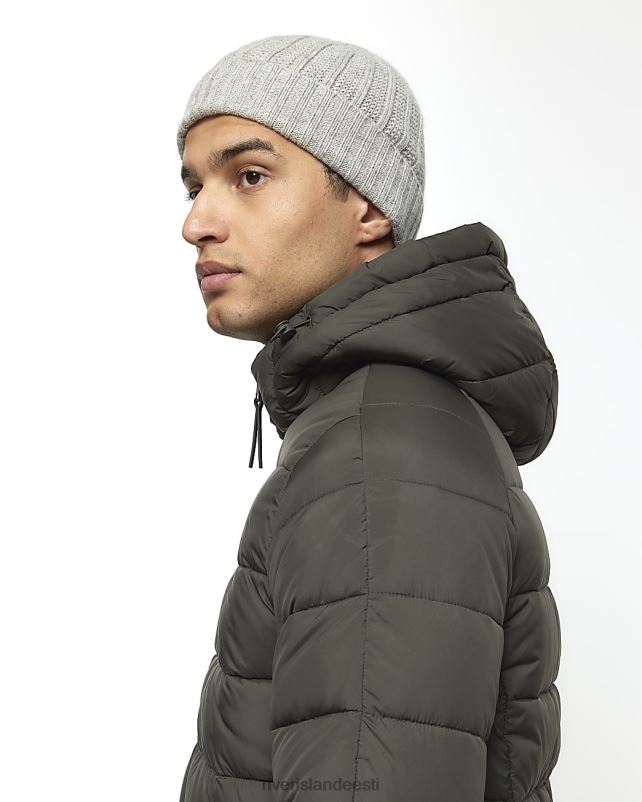 kehakate roheline mehed River Island tavalise sobivusega kapuutsiga puffjakk 44TLL2739