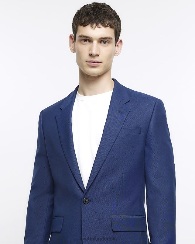 kehakate sinine mehed River Island skinny fit ülikonna jope 44TLL5789