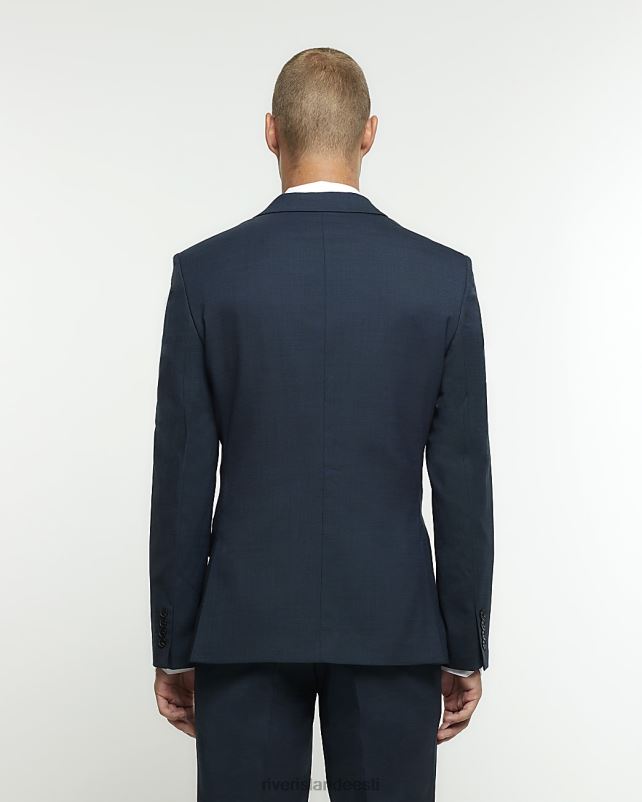 kehakate sinine mehed River Island slim fit villasegune ülikond jakk 44TLL5446