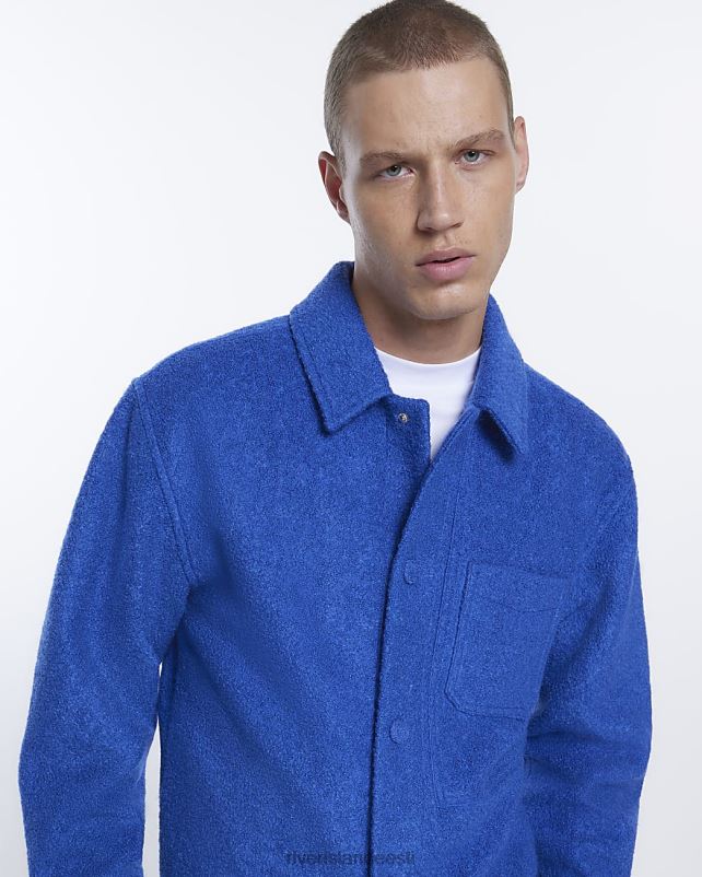 kehakate sinine mehed River Island tavaline boucle jope 44TLL3084