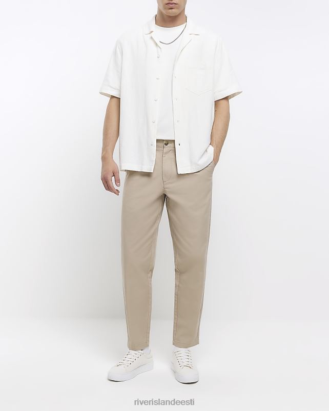 kehakate beež mehed River Island kitsenev vabaaja chino 44TLL2965