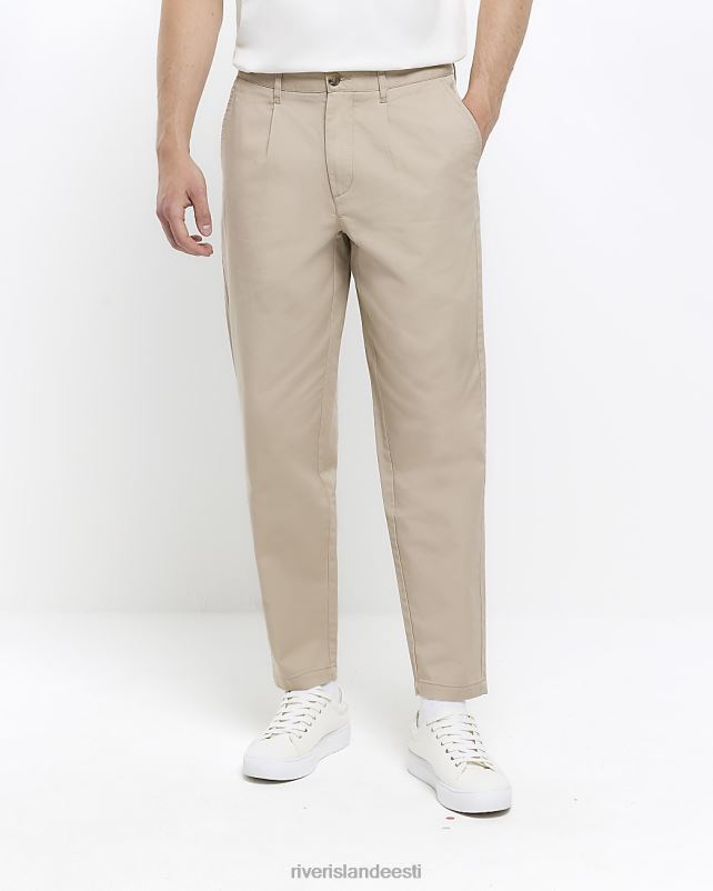 kehakate beež mehed River Island kitsenev vabaaja chino 44TLL2965