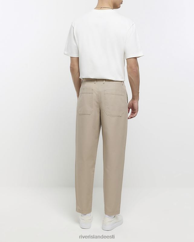 kehakate beež mehed River Island kitsenev vabaaja chino 44TLL2965