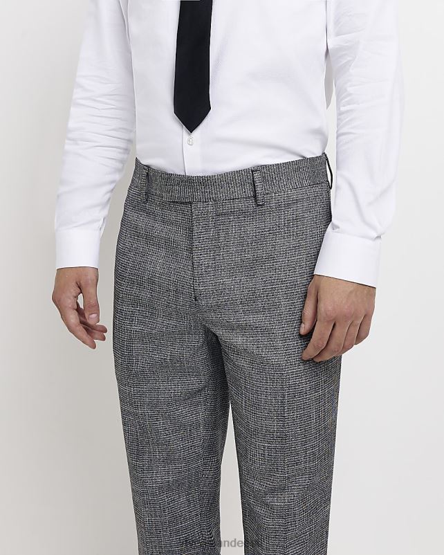 kehakate hall mehed River Island puppytooth skinny fit ülikonnapüksid 44TLL3021