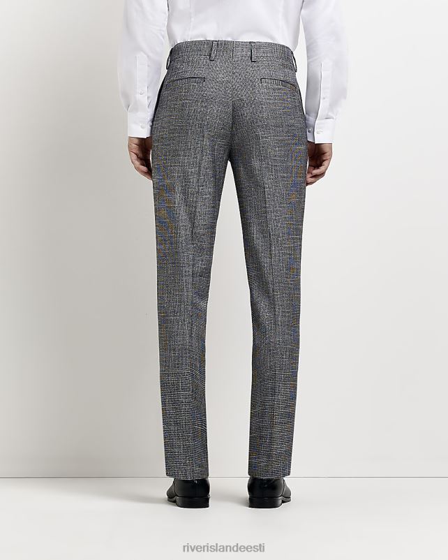 kehakate hall mehed River Island puppytooth skinny fit ülikonnapüksid 44TLL3021