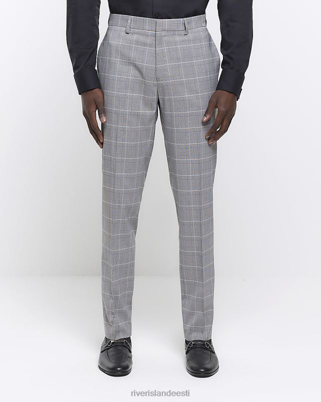 kehakate hall mehed River Island skinny fit check smart püksid 44TLL5800