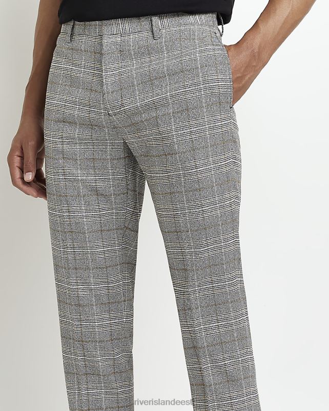 kehakate hall mehed River Island slim fit check-püksid 44TLL3098