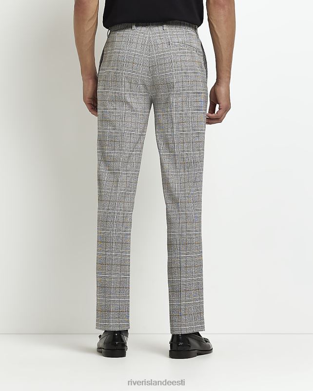 kehakate hall mehed River Island slim fit check-püksid 44TLL3098