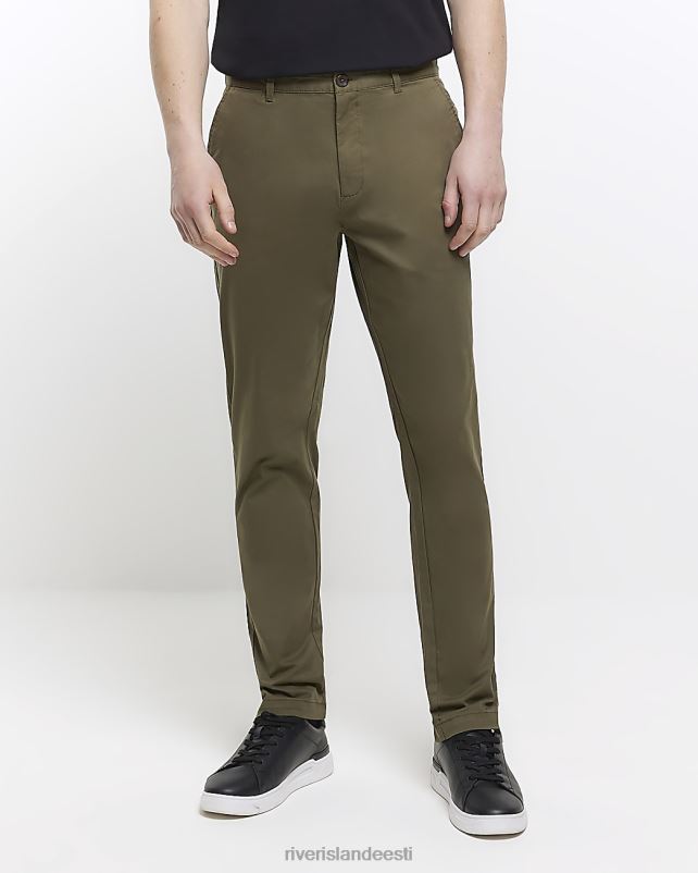 kehakate khaki mehed River Island õhukesed vabaaja chino püksid 44TLL2902