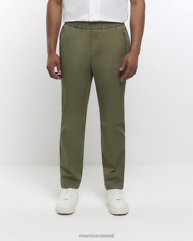 kehakate khaki mehed River Island slim fit smart pull chino 44TLL2942