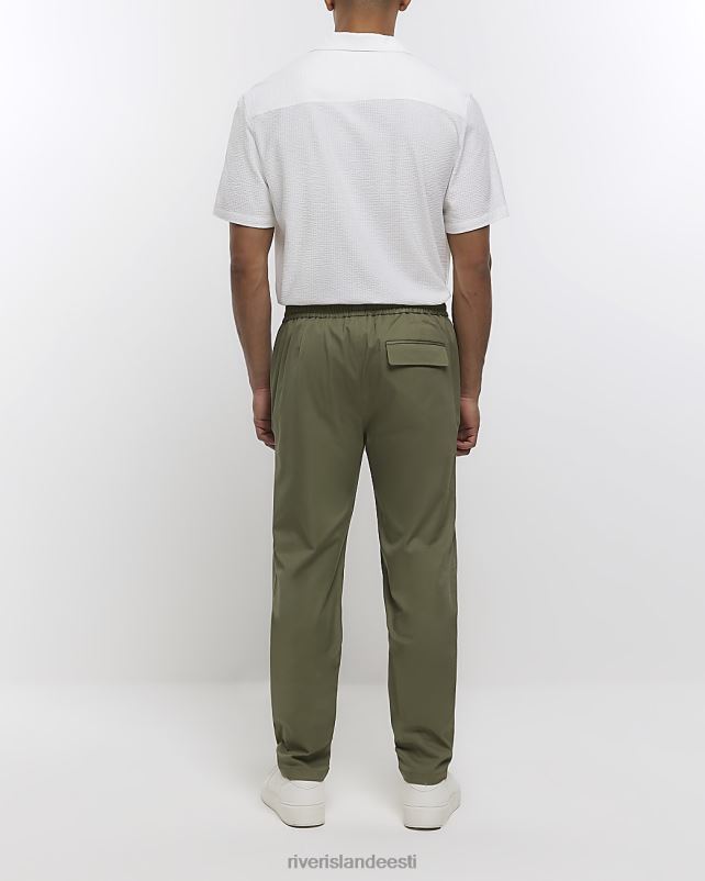 kehakate khaki mehed River Island slim fit smart pull chino 44TLL2942