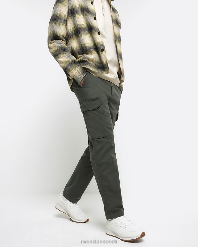 kehakate khaki mehed River Island tavalised utiliidi püksid 44TLL2398