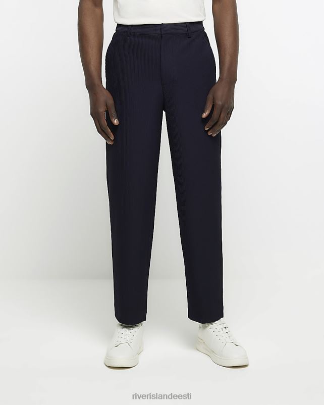 kehakate merevägi mehed River Island kitseneva istmega plisse nutikad püksid 44TLL2376