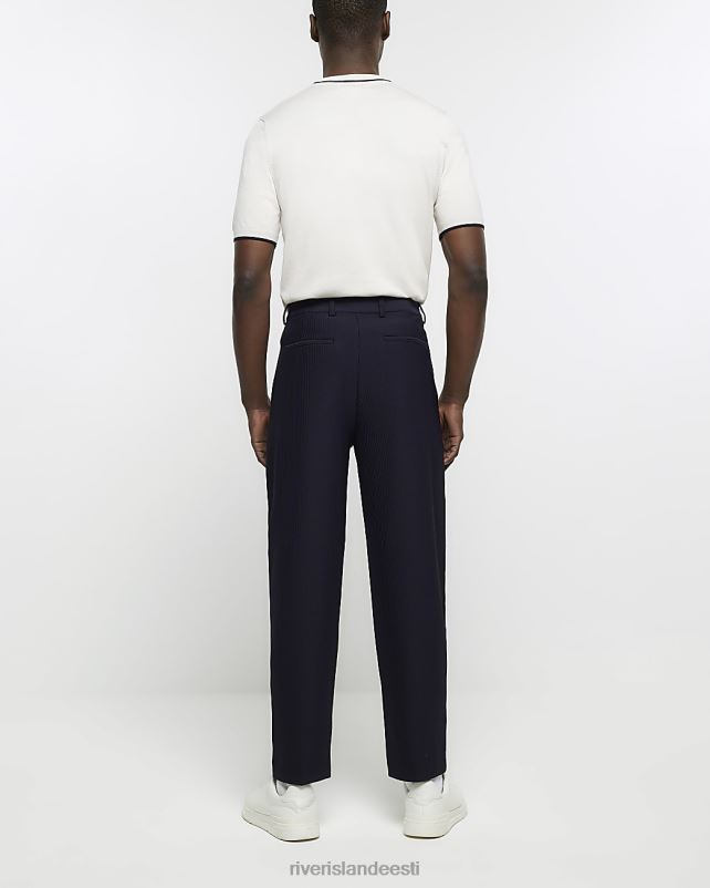 kehakate merevägi mehed River Island kitseneva istmega plisse nutikad püksid 44TLL2376