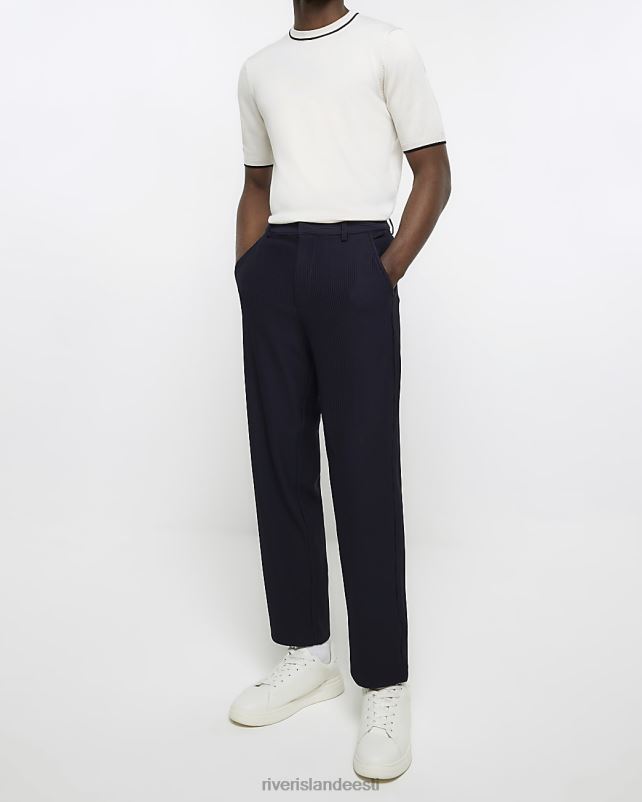 kehakate merevägi mehed River Island kitseneva istmega plisse nutikad püksid 44TLL2376