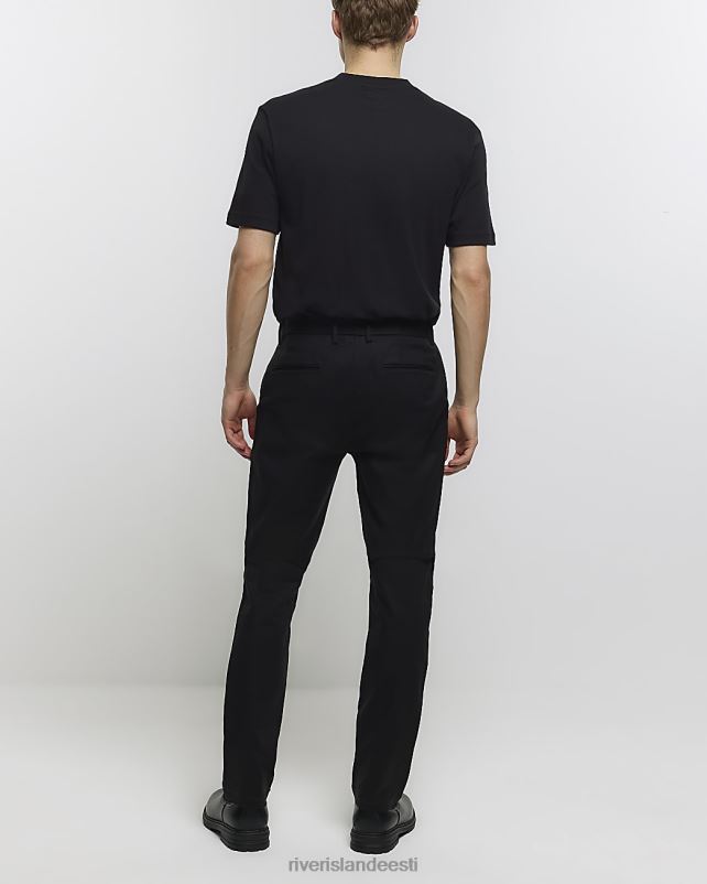 kehakate must mehed River Island slim fit smart chino püksid 44TLL2400