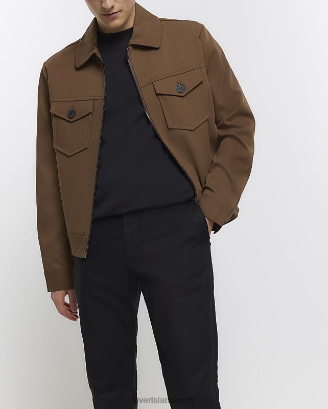 kehakate must mehed River Island slim fit smart chino püksid 44TLL2400