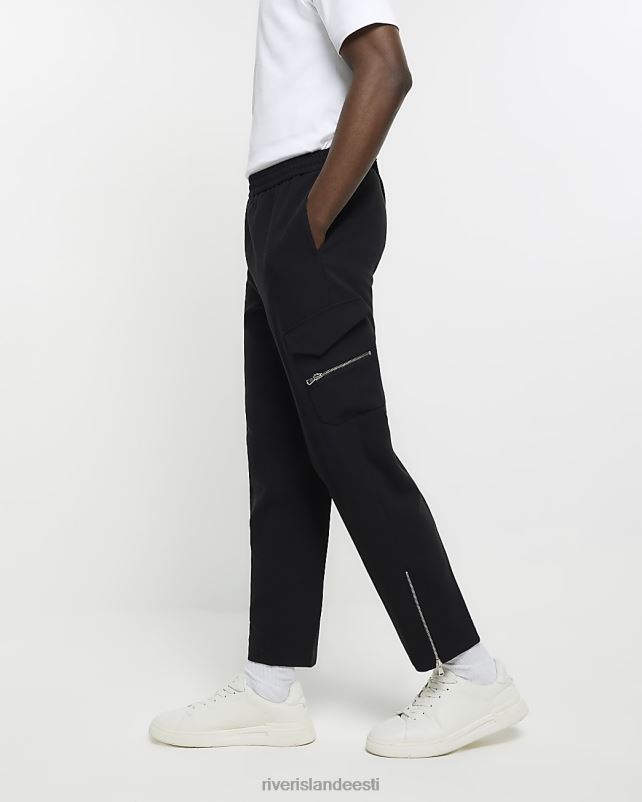 kehakate must mehed River Island tavalised hästi sobivad cargo-nutipüksid 44TLL3028