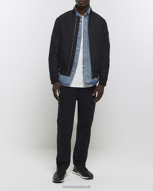 kehakate must mehed River Island tavalised utiliidi püksid 44TLL2399