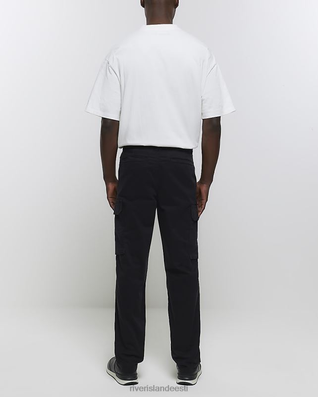 kehakate must mehed River Island tavalised utiliidi püksid 44TLL2399