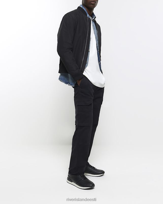 kehakate must mehed River Island tavalised utiliidi püksid 44TLL2399