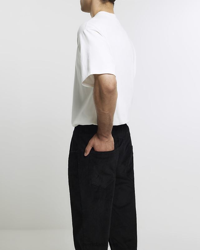 kehakate must mehed River Island tavalised velvetist püksid 44TLL5445