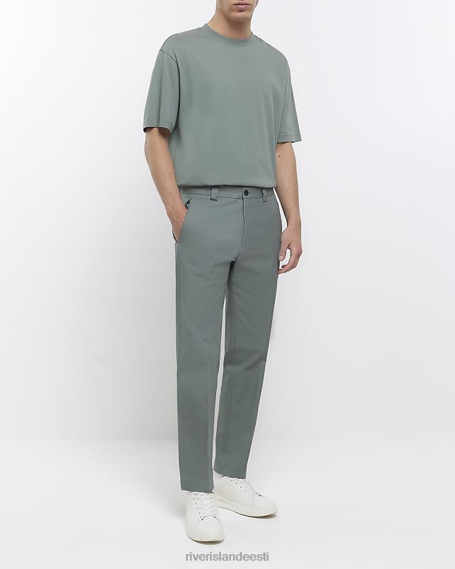 kehakate roheline mehed River Island kitseneva kujuga nutikad püksid 44TLL2951